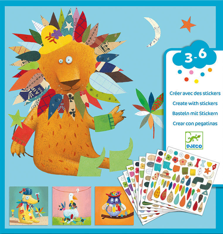 Djeco - Create Animal Stickers