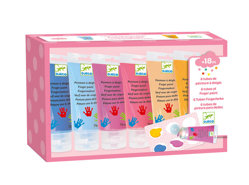 Djeco - Sweet Finger Paint Tubes - 6pk