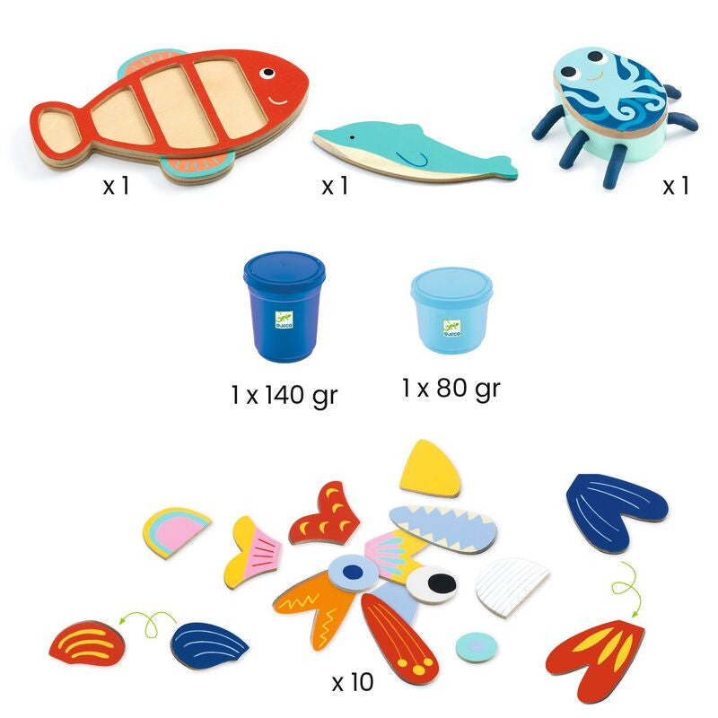 Djeco - My Sea Creatures Dough Set