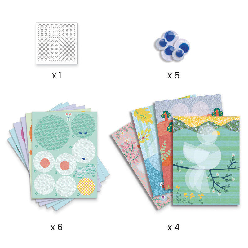 Djeco - Round and Round Paper Collage
