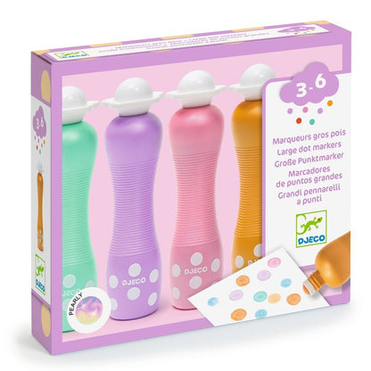 Djeco - Pearl-effect Foam Markers 4pk