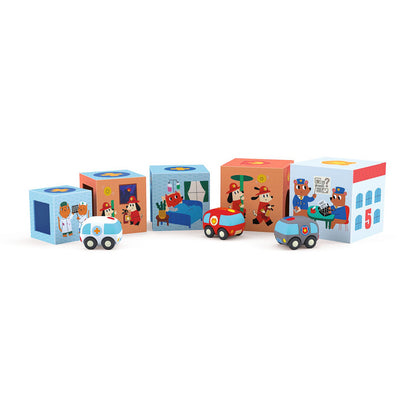 Djeco - TopaniCar Blocks Set