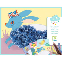 Djeco - Animals with Hats Wool and Velcro Craft Set