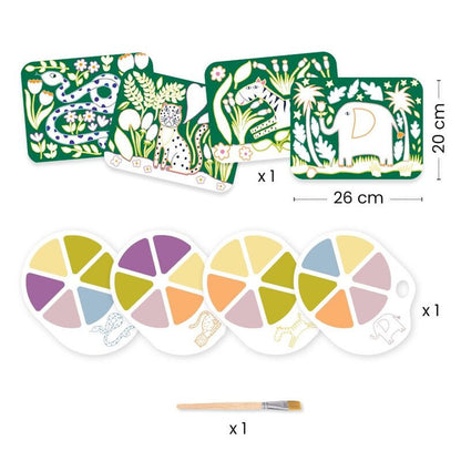 Djeco - Wild Ones Animal Palette Painting Set with Palette