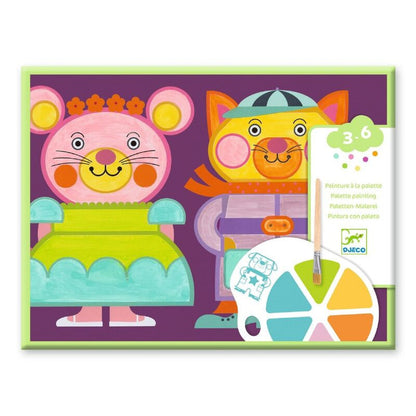 Djeco - Chubby Cheeks Animal Painting Set with Palette