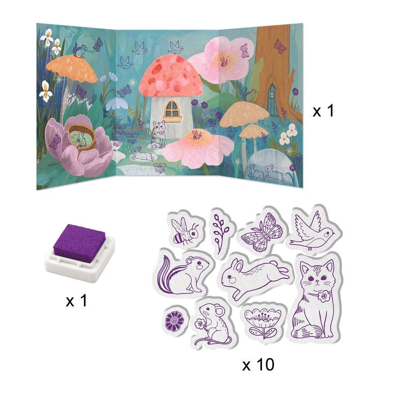 Djeco - Fluffy Animals Art & Craft Activity Box