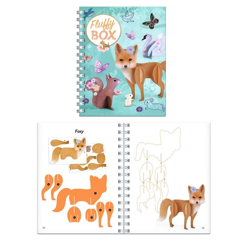Djeco - Fluffy Animals Art & Craft Activity Box