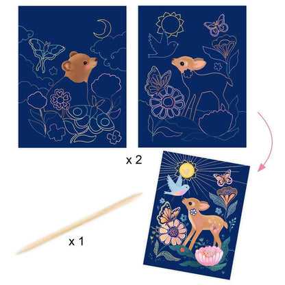 Djeco - Fluffy Animals Art & Craft Activity Box