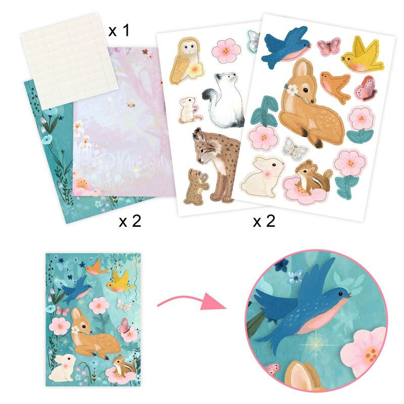 Djeco - Fluffy Animals Art & Craft Activity Box