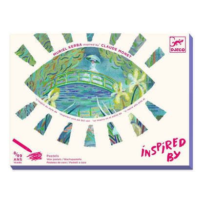 Djeco - Inspired by Water Lily Pond-Claude Monet - Wax Crayons DJ9384