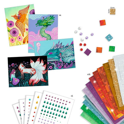 Djeco - Mythical Creatures Collage Mosaic Set