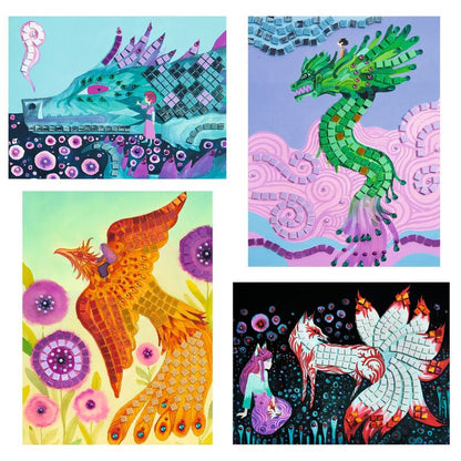 Djeco - Mythical Creatures Collage Mosaic Set