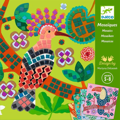 Djeco Canopy Mosaics - Beginner Foam Sticker Kit, 4 Boards