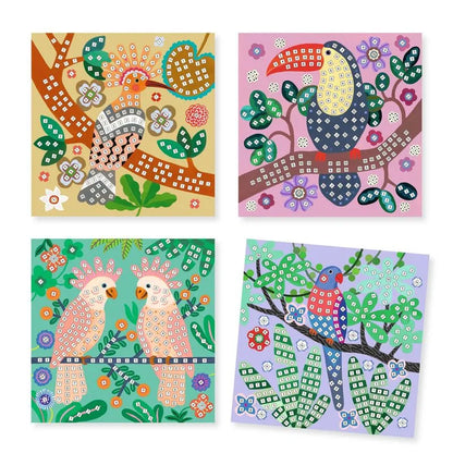 Djeco Canopy Mosaics - Beginner Foam Sticker Kit, 4 Boards