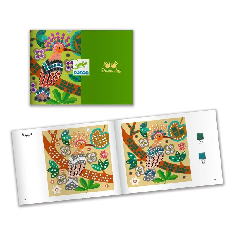 Djeco Canopy Mosaics - Beginner Foam Sticker Kit, 4 Boards