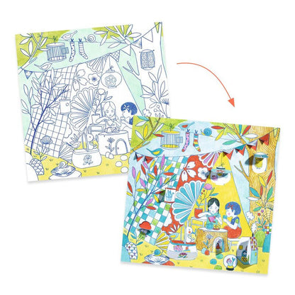 Djeco - Ninas Play Tent Colouring Surprise Kit