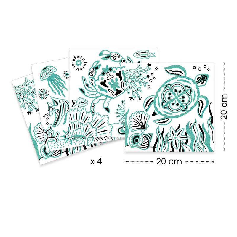 Djeco -  Shiny Colouring - Under the Sea Colouring