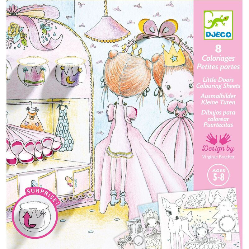 Djeco - Pupis Little Doors Colouring Surprise Kit