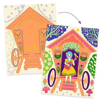 Djeco - Wacky Houses Scratch Cards