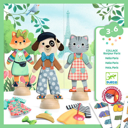 Djeco - Bonjour Paris Collage Set