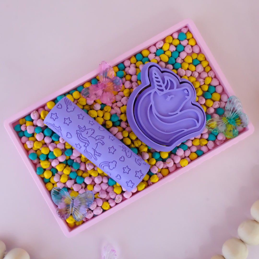Play Sense - Eco Textured Roller - Unicorn Pink