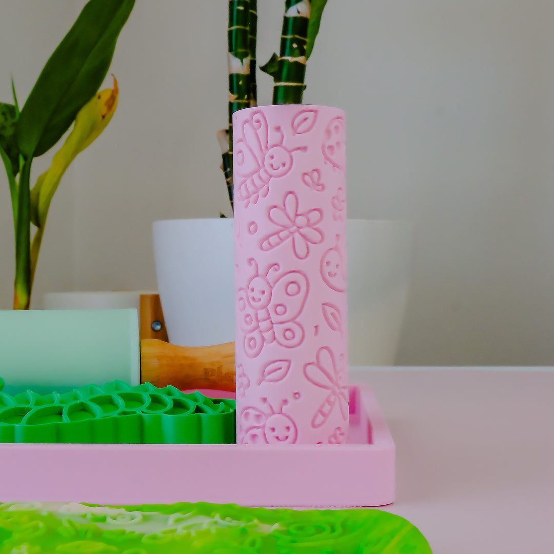 Play Sense - Eco Textured Roller - Bug Life Pink