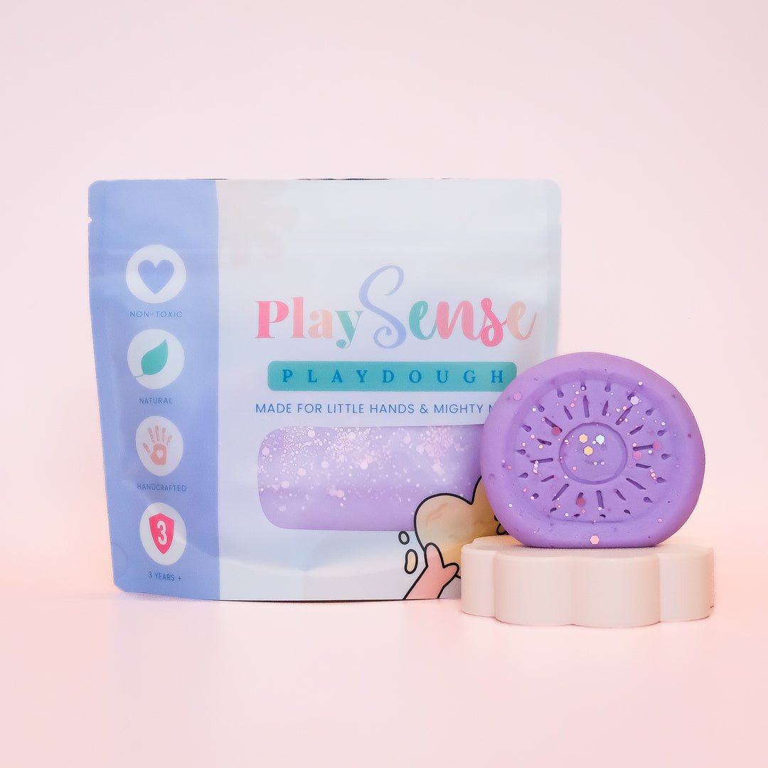 Play Sense - Glitter Dough - Pastel Purple Bubblegum Scent