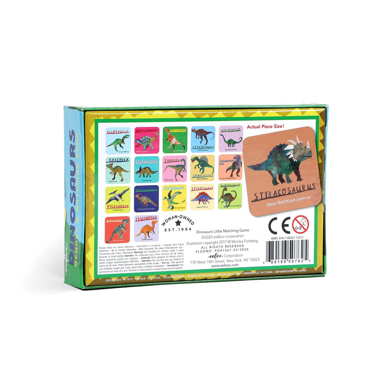 eeBoo - Memory Match Mini Dinosaurs