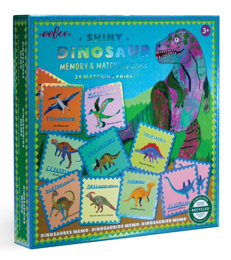 eeBoo - Memory & Matching Game – Shiny Dinosaur