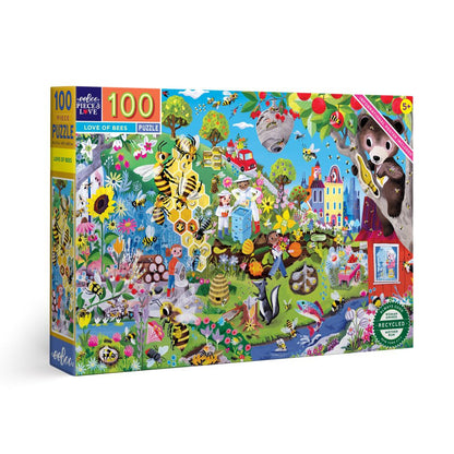 eeBoo 100pc - Love of Bees Puzzle