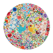 eeBoo 500pc - Blue Bird, Yellow Bird Round Puzzle