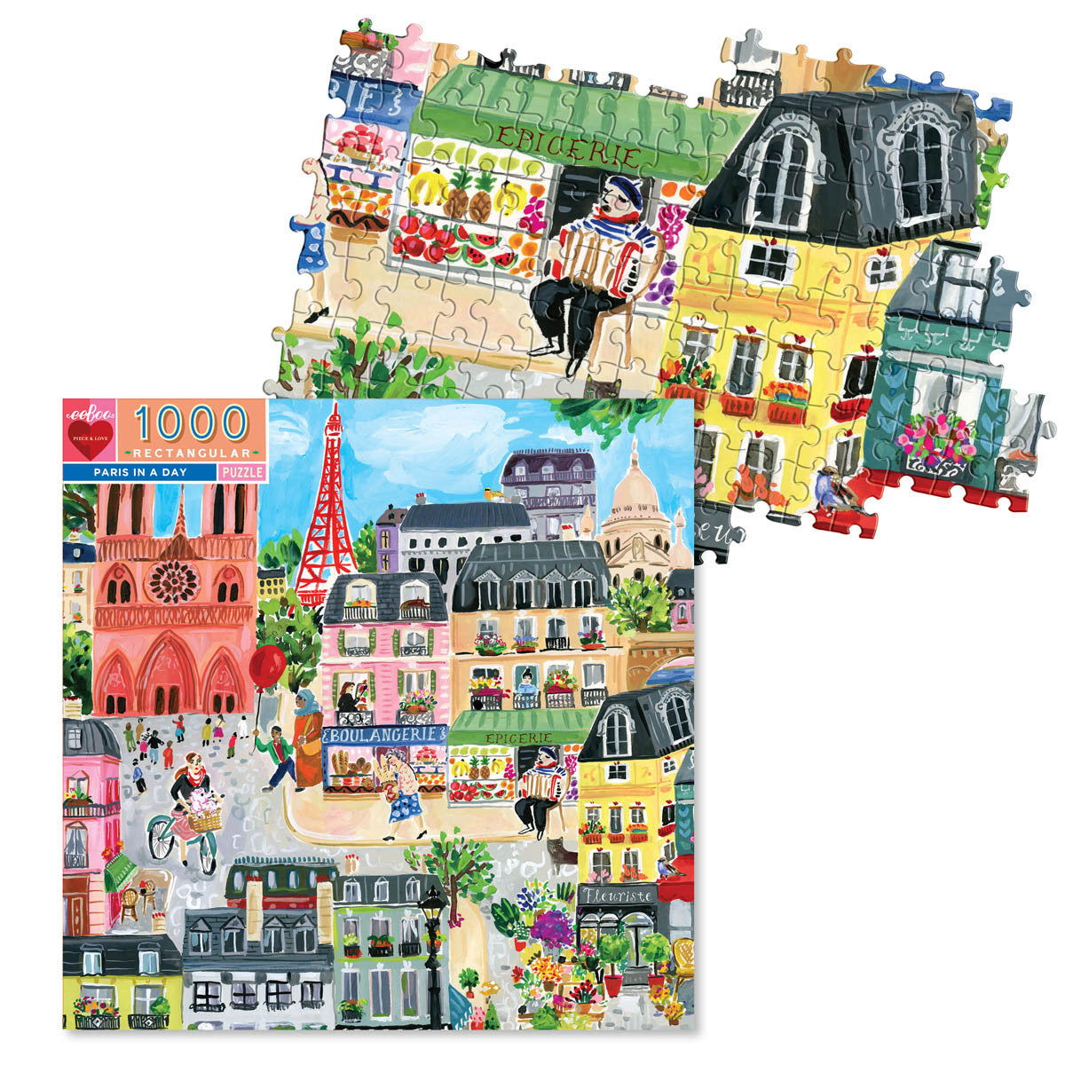 Eeboo - 1000pc Paris In A Day Puzzle
