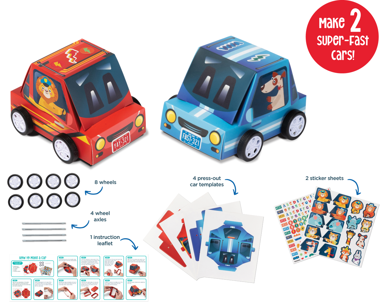 Educational Colours Imagine, Make & Play Racing Cars