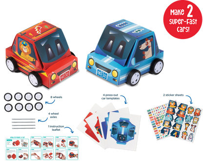 Educational Colours Imagine, Make & Play Racing Cars