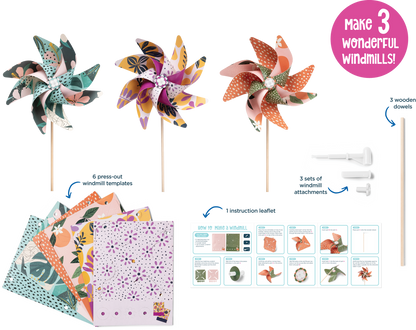 Educational Colours - Imagine, Make & Play Wonderful Windmills - 10 Pack
