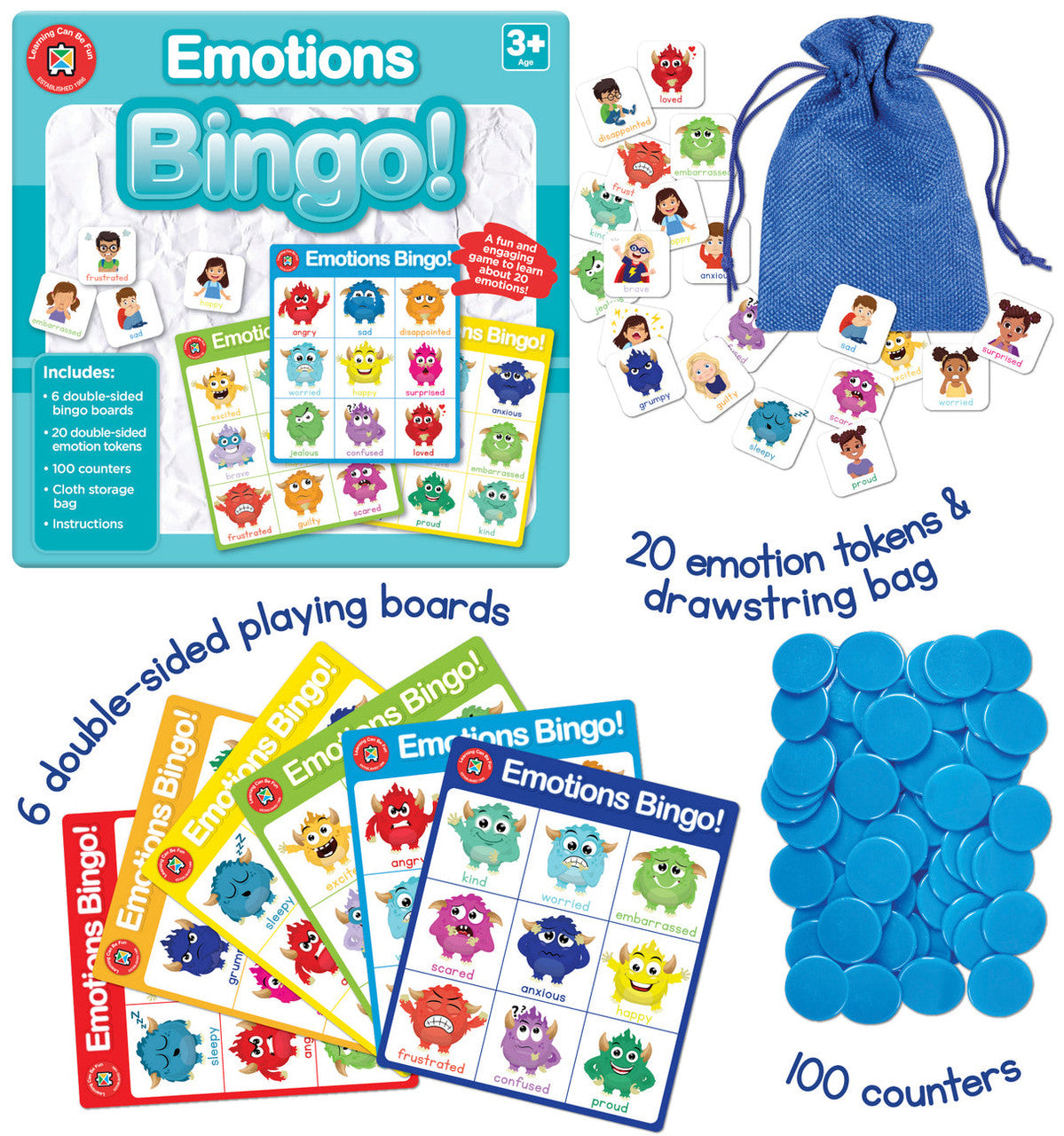 Learning Can Be Fun -  Emotions Bingo