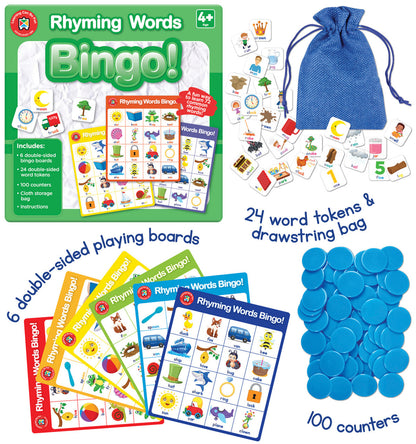 Learning Can Be Fun - Rhyming Words Bingo!