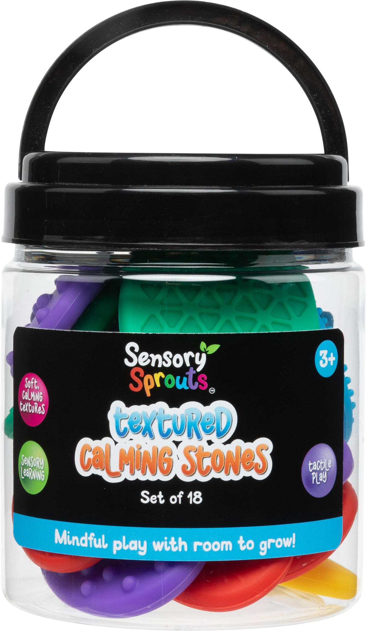 Sensory Sprouts Textured Calming Stones Set of 18