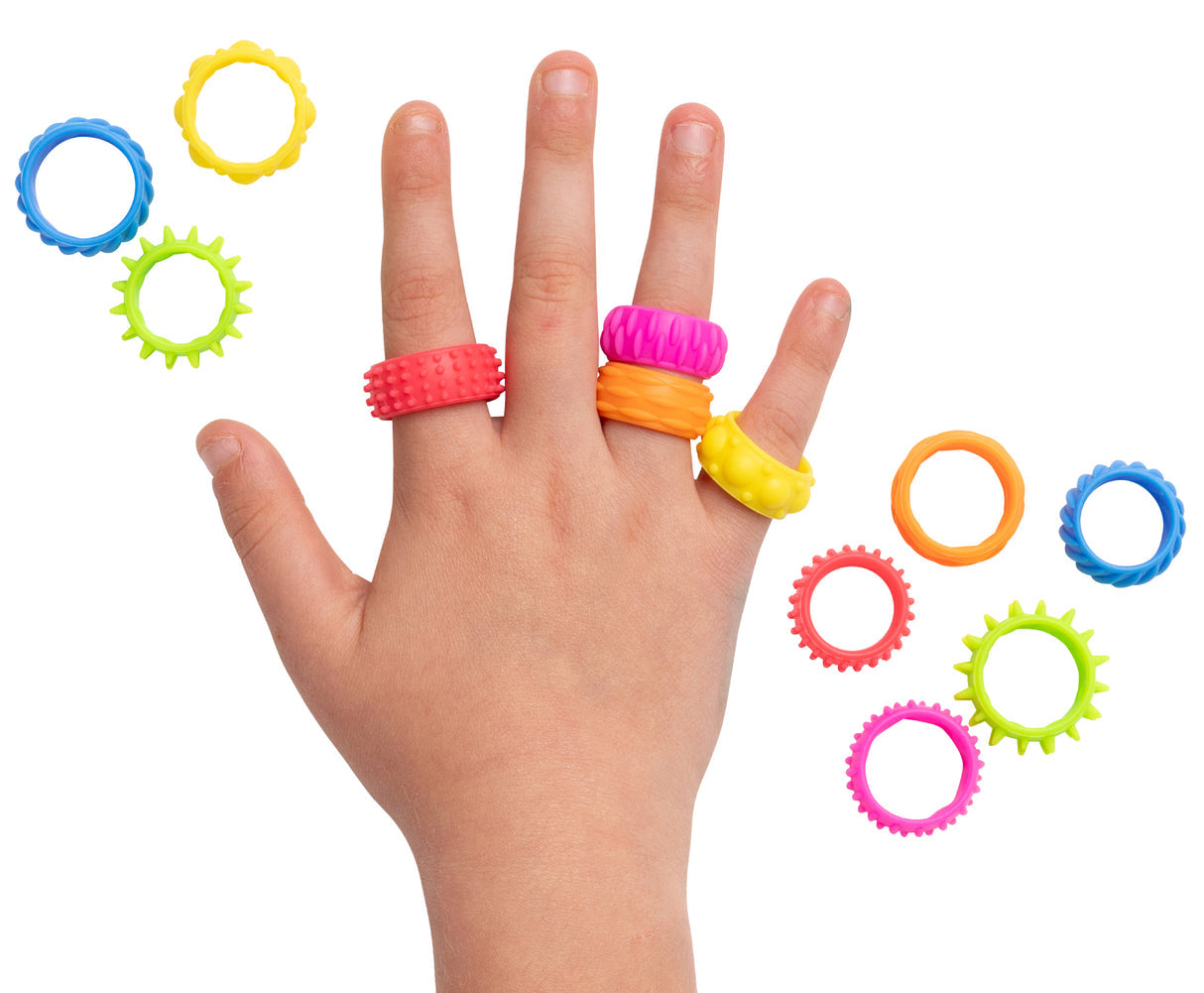 Sensory Sprouts Textured Fidget Rings Set of 12