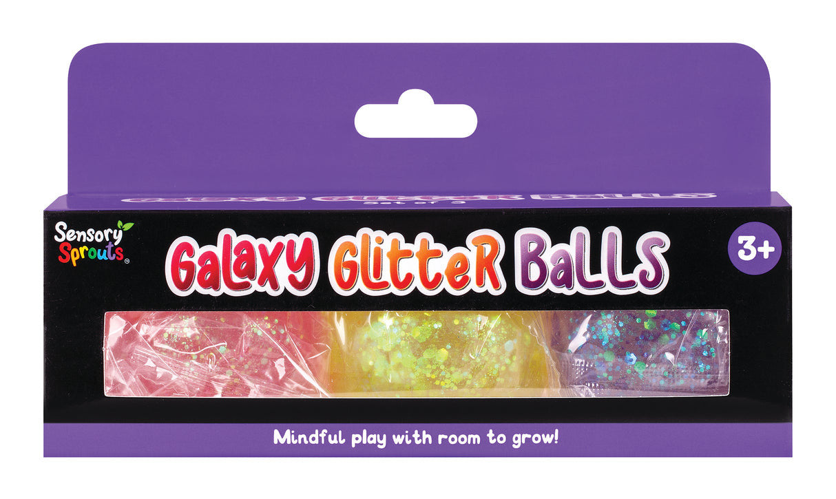 Sensory Sprouts - Galaxy Glitter Balls Purple