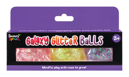 Sensory Sprouts - Galaxy Glitter Balls Purple
