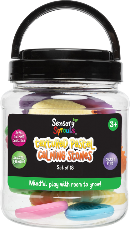 Sensory Sprouts Textured Pastel Calming Stones Set of 18