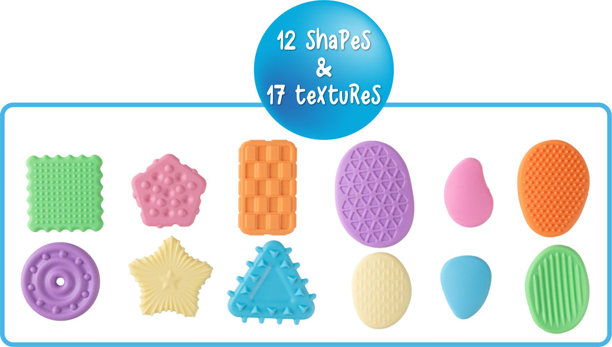 Sensory Sprouts Textured Calming Pastel Shapes & Stones Set of 12