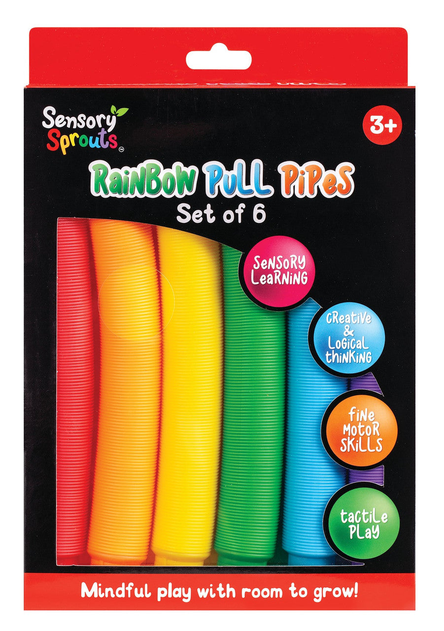 Sensory Sprouts - Rainbow Pull Pipes