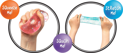 Sensory Sprouts Stretch & Sparkle Shapes Jar of 12
