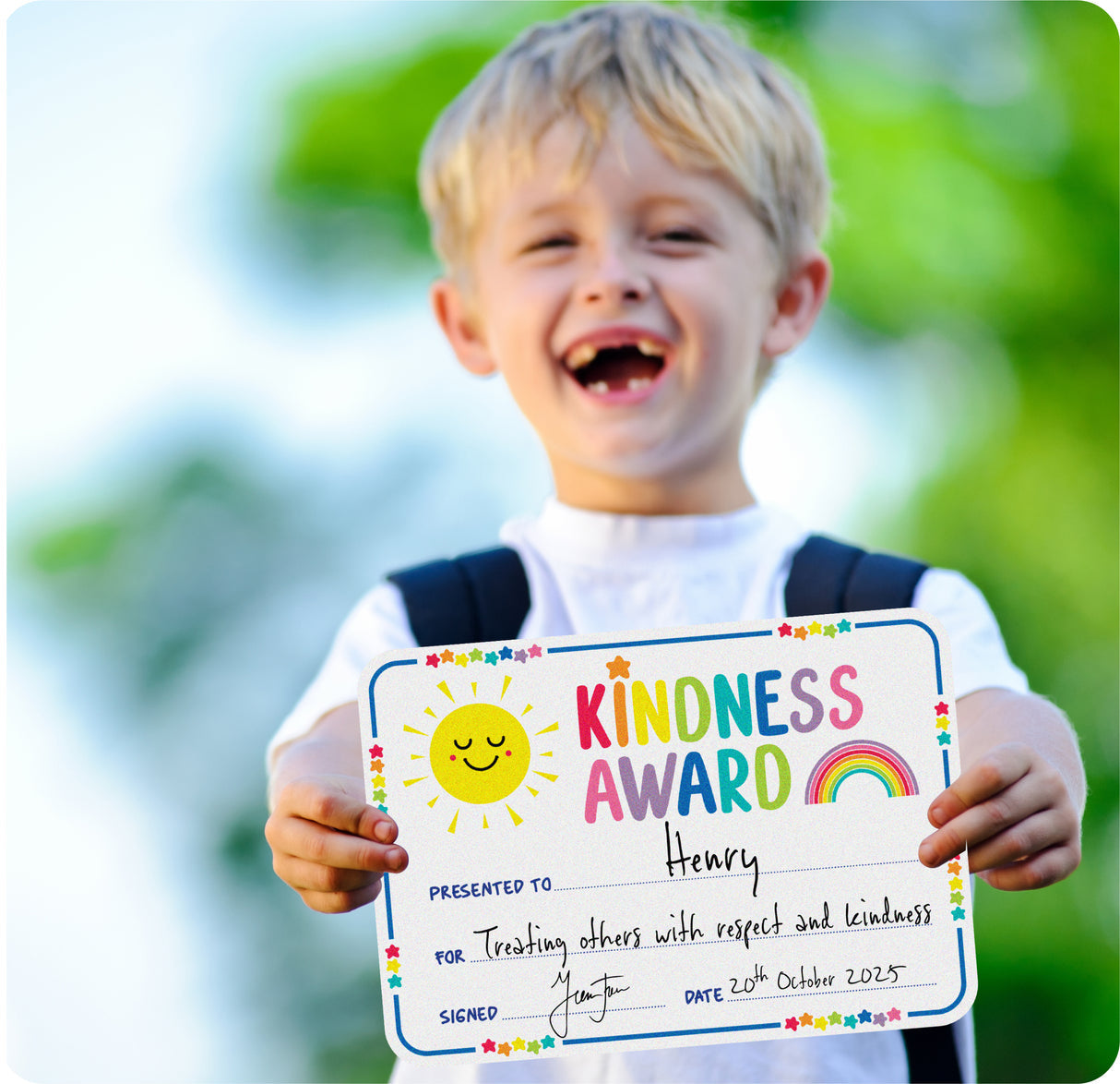 Learning Can Be Fun - Giggle & Grow Kindness Award Certificates - 30 pack