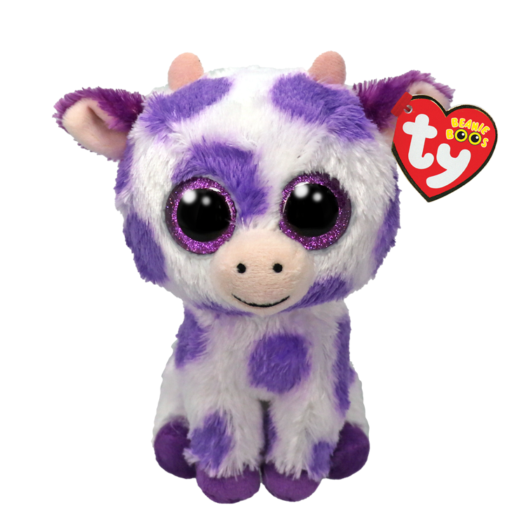 TY Beanie Boos Regular - Ethel the Spotted Purple Cow