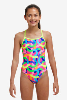 Funkita - Girls Single Strap One Piece Swimmers - Curly Wurly