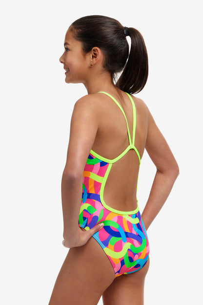 Funkita - Girls Single Strap One Piece Swimmers - Curly Wurly