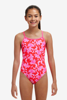 Funkita - Girls Single Strap One Piece Swimmers - Fire Flyer